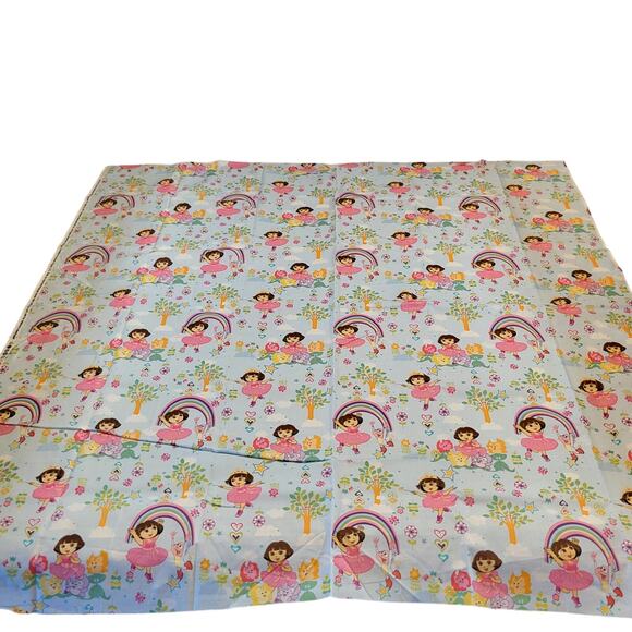 Cotton Fabric Dora Dancing With Rainbow N Trees 2011 Springs Creative 43” x 44” - Picture 13 of 13